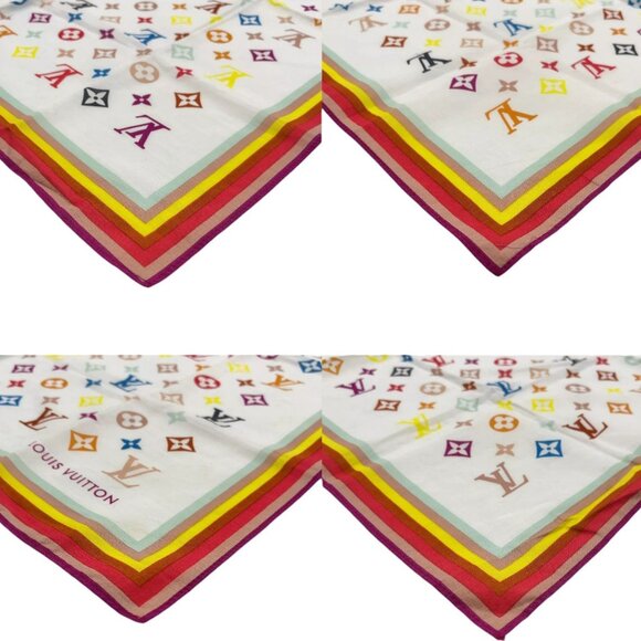 618294AS (S4) Louis Vuitton Scarf Monogram Multicolor w/Box - Picture 5 of 7